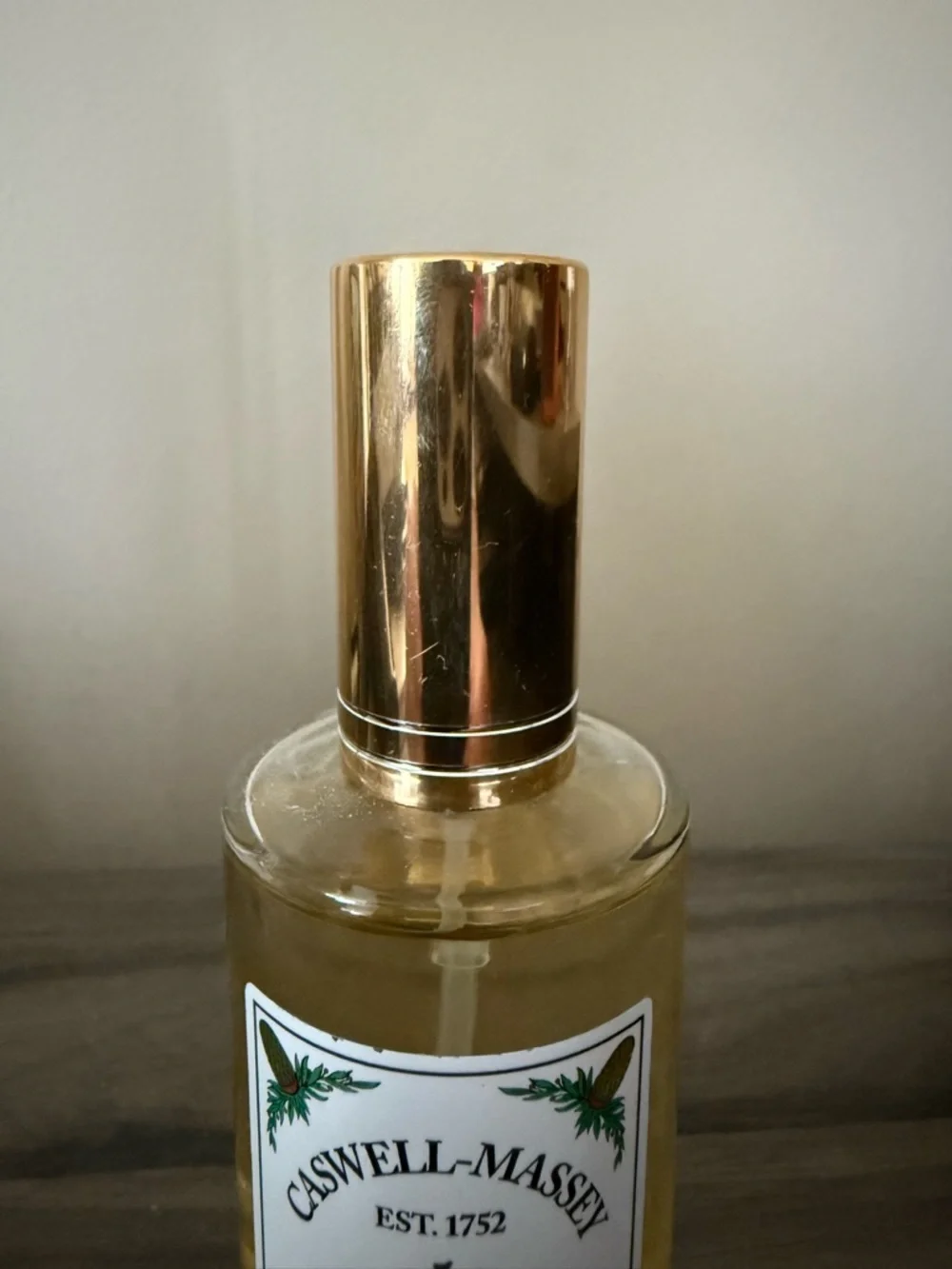 Jockey Clear Glass Cologne Bottle with Gold Cap